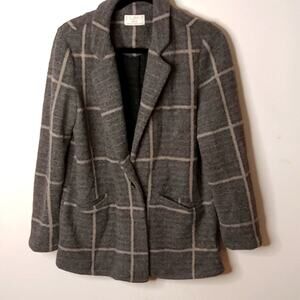 Z Supply Women's Size Medium Plaid Soft Blazer EverEve fitted . Warm, Office